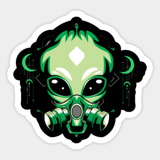 vintage alien retro Sticker